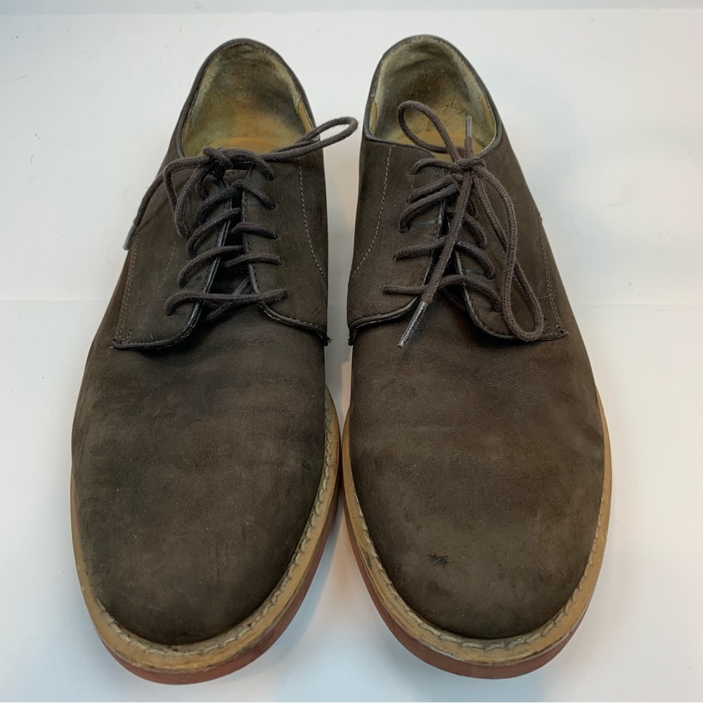 Brooks Brothers Mens Dress Shoes Brown Suede Oxford Lace Up Round Toe- 9.5 D